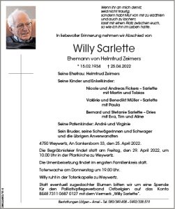 Willy Sarlette