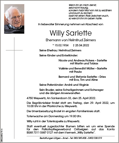 Willy Sarlette