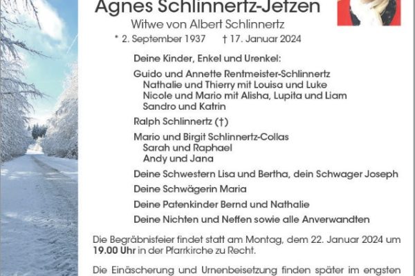 Agnes Schlinnertz-Jetzen