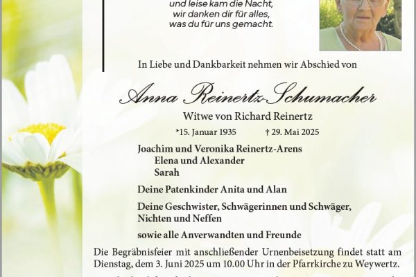 Anna Reinertz-Schumacher